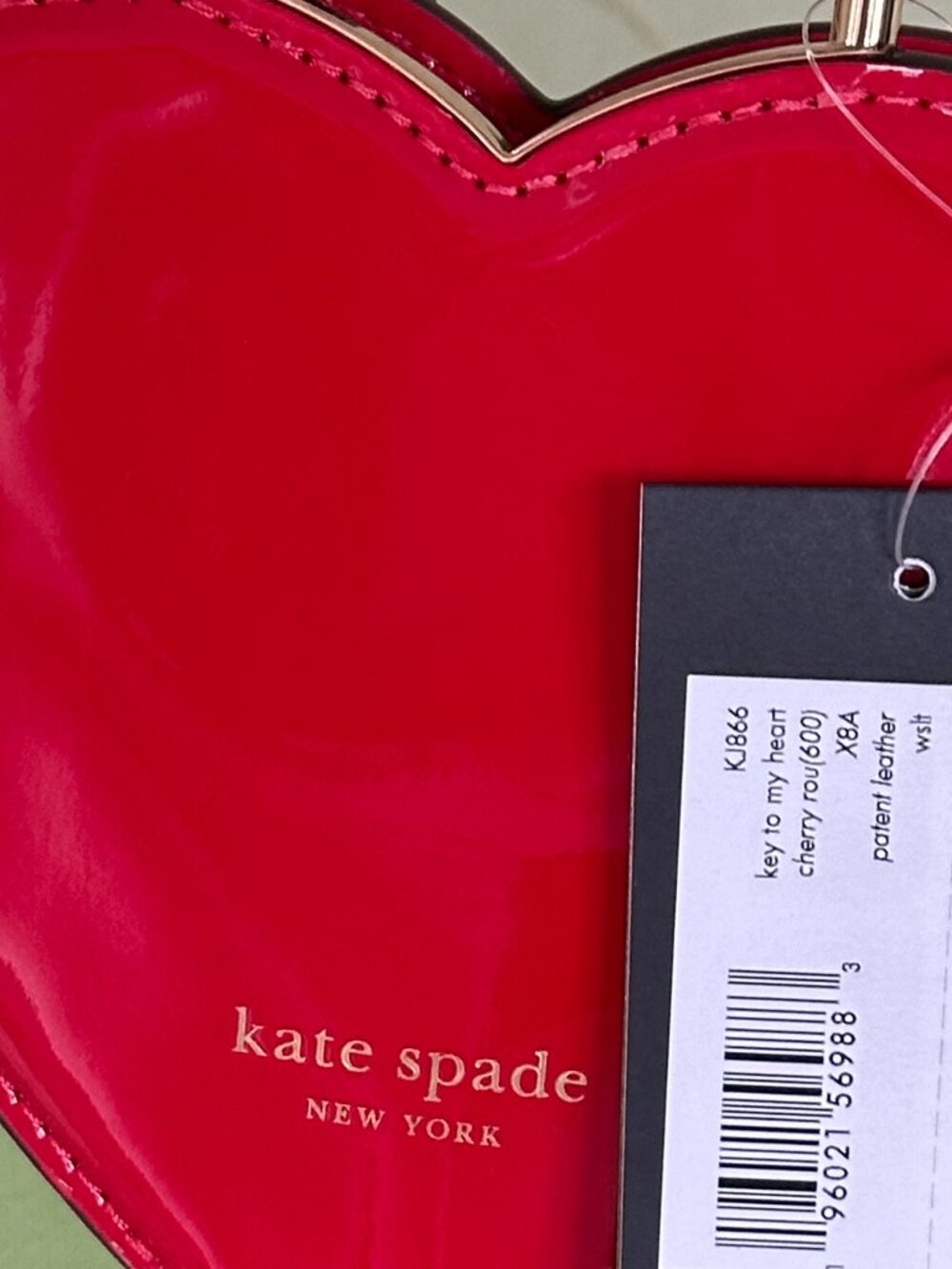KATE SPADE KEY TO MY HEART WRISTLET:NWT CHERRY ROUGE - Picture 9 of 16